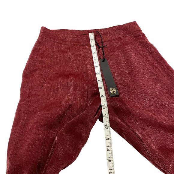 House of Harlow 1960 x Revolve Vincent Pant in Lurex Raspberry Red Size XS NWT - Picture 7 of 10